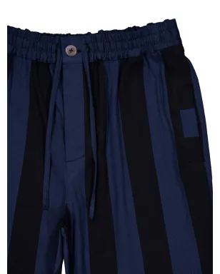 Marrakshi Life striped cotton trousers - Black - サムネイル3