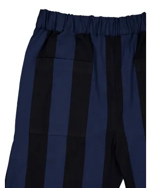 Marrakshi Life striped cotton trousers - Black - サムネイル4
