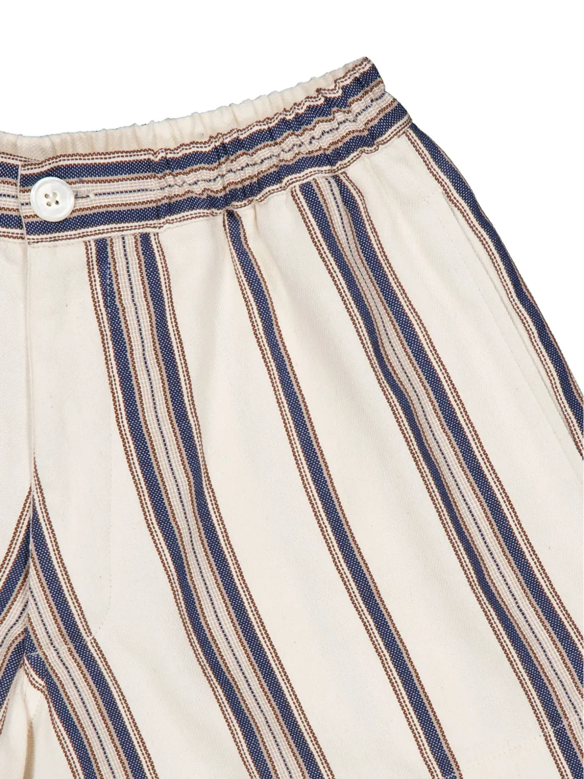 Marrakshi Life striped elasticated-waist shorts - White - 画像3