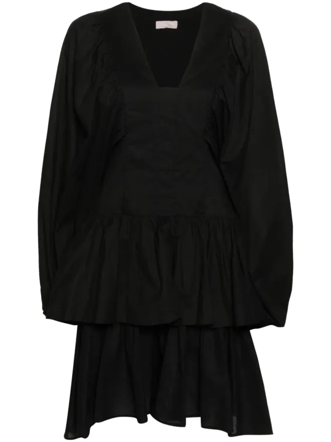 LIU JO LIU JO コットン ミニドレス ブラックの商品画像