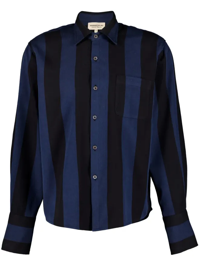 MARRAKSHI LIFE Marrakshi Life ストライプコットンシャツ - Blackの商品画像