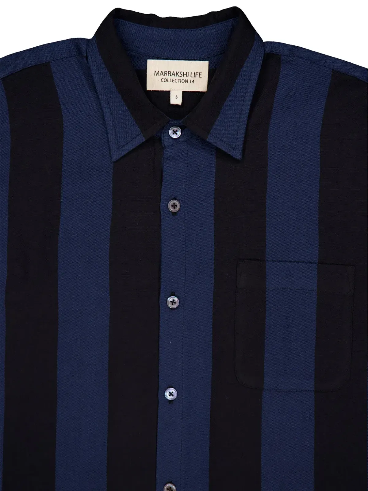 Marrakshi Life ストライプコットンシャツ - Black - 画像3