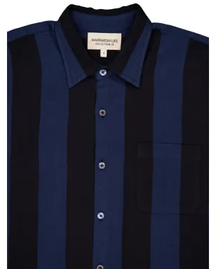 Marrakshi Life ストライプコットンシャツ - Black - サムネイル3