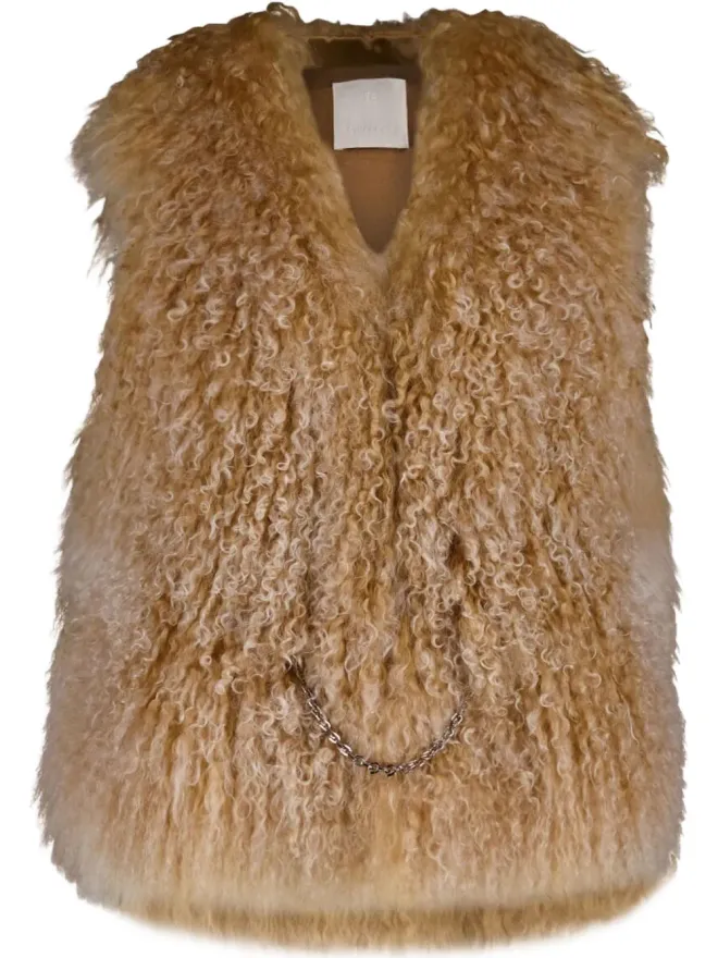 Givenchy Givenchy ファー付きノースリーブジレ - ニュートラルカラーの商品画像