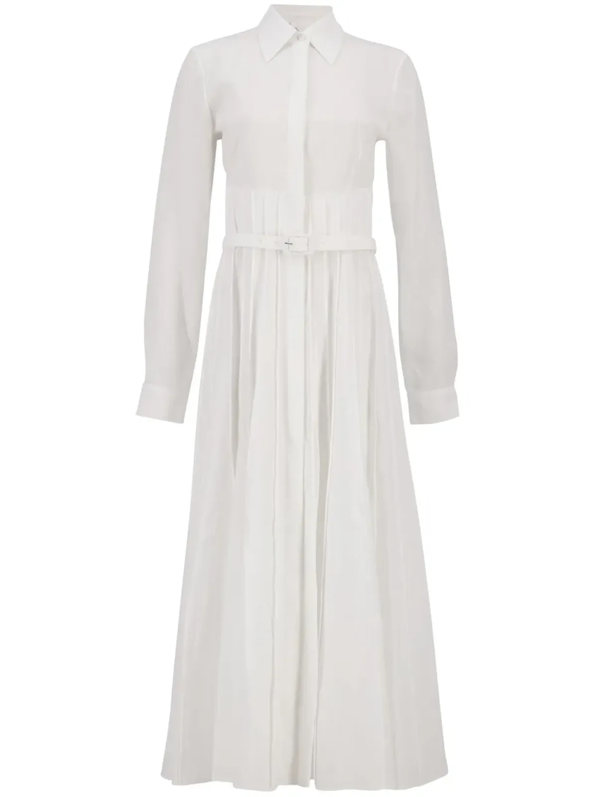 Gabriela Hearst デウィ リネン ミディ シャツドレス - White - 画像1