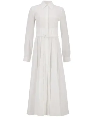 Gabriela Hearst デウィ リネン ミディ シャツドレス - White - サムネイル1