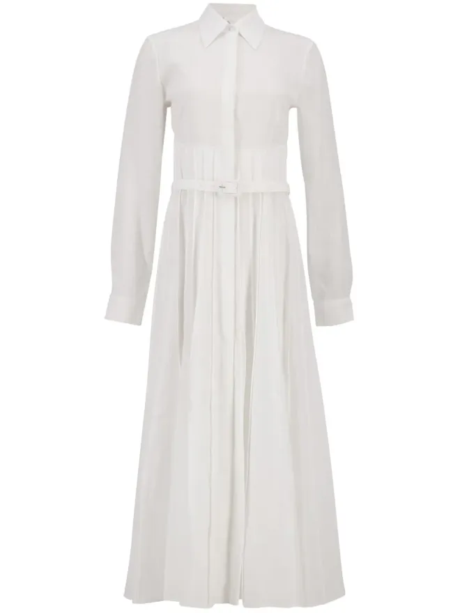 Gabriela Hearst Gabriela Hearst デウィ リネン ミディ シャツドレス - Whiteの商品画像