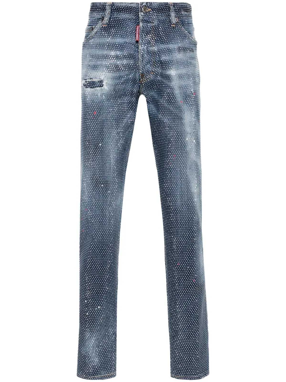 DSQUARED2 クールガイ スタッズ入り ミッドライズ スリムジーンズ - ブルー - 画像1