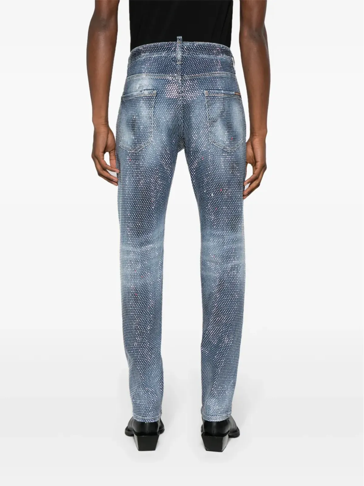DSQUARED2 クールガイ スタッズ入り ミッドライズ スリムジーンズ - ブルー - 画像4