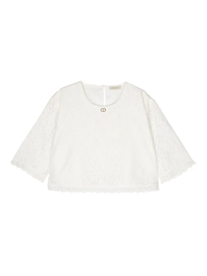TWINSET Kids TWINSET Kids 花柄レースブラウスの商品画像