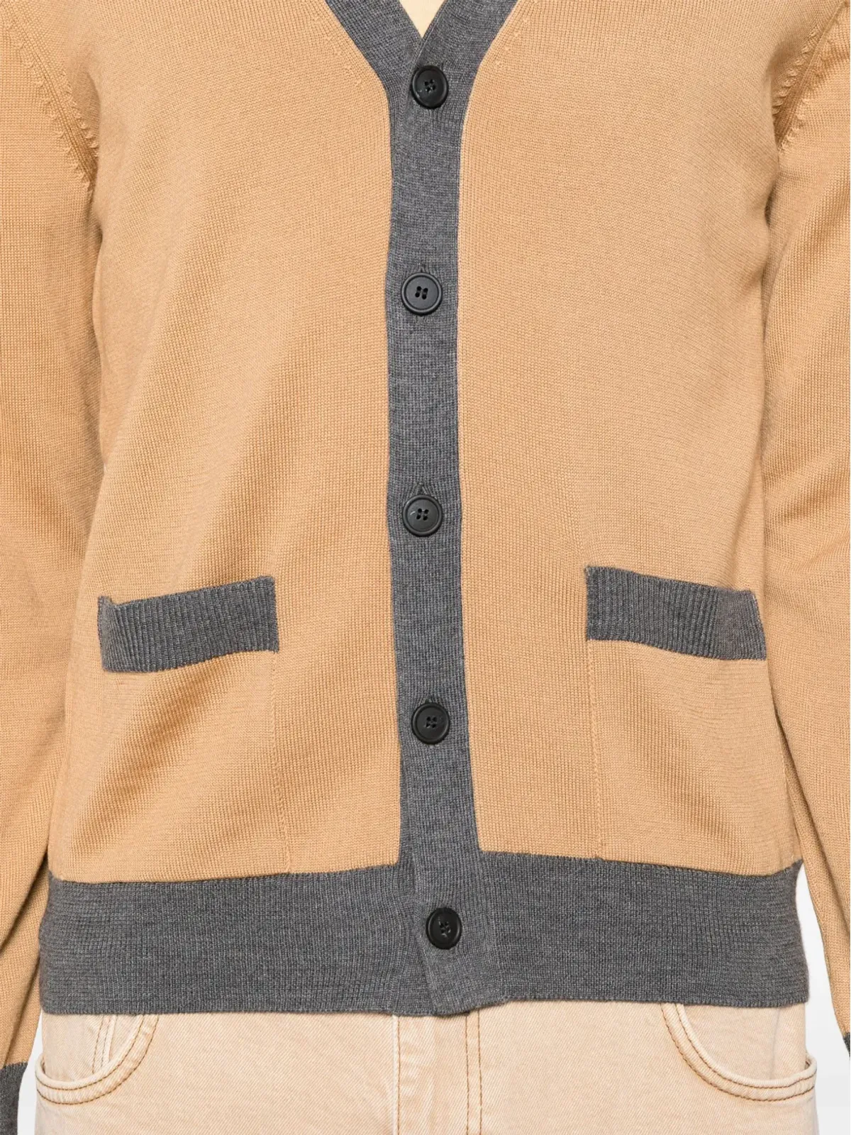 Maison Kitsuné ベビー・フォックス・パッチ ウール カーディガン - 画像5