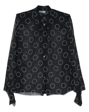 Prada グラフィックプリント入りセミシアーシャツ - サムネイル1