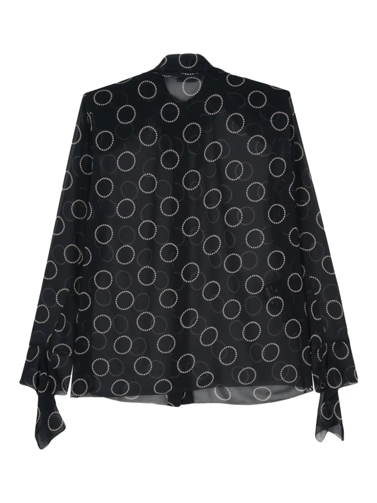 Prada グラフィックプリント入りセミシアーシャツ - 画像2