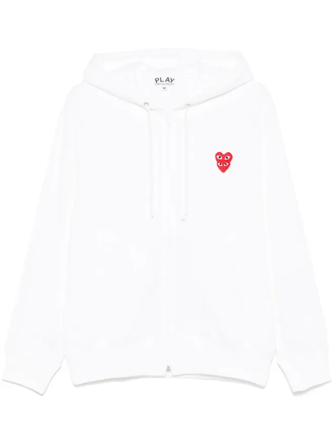 COMME des GARÇONS PLAY Comme Des Garçons Play Double Heart-patch フーディーの商品画像