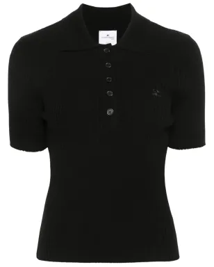 Courrèges アイコニック リブニット ポロシャツ - サムネイル1