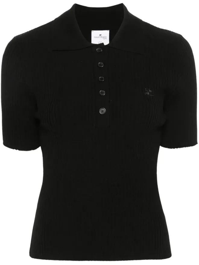 Courrèges Courrèges アイコニック リブニット ポロシャツの商品画像