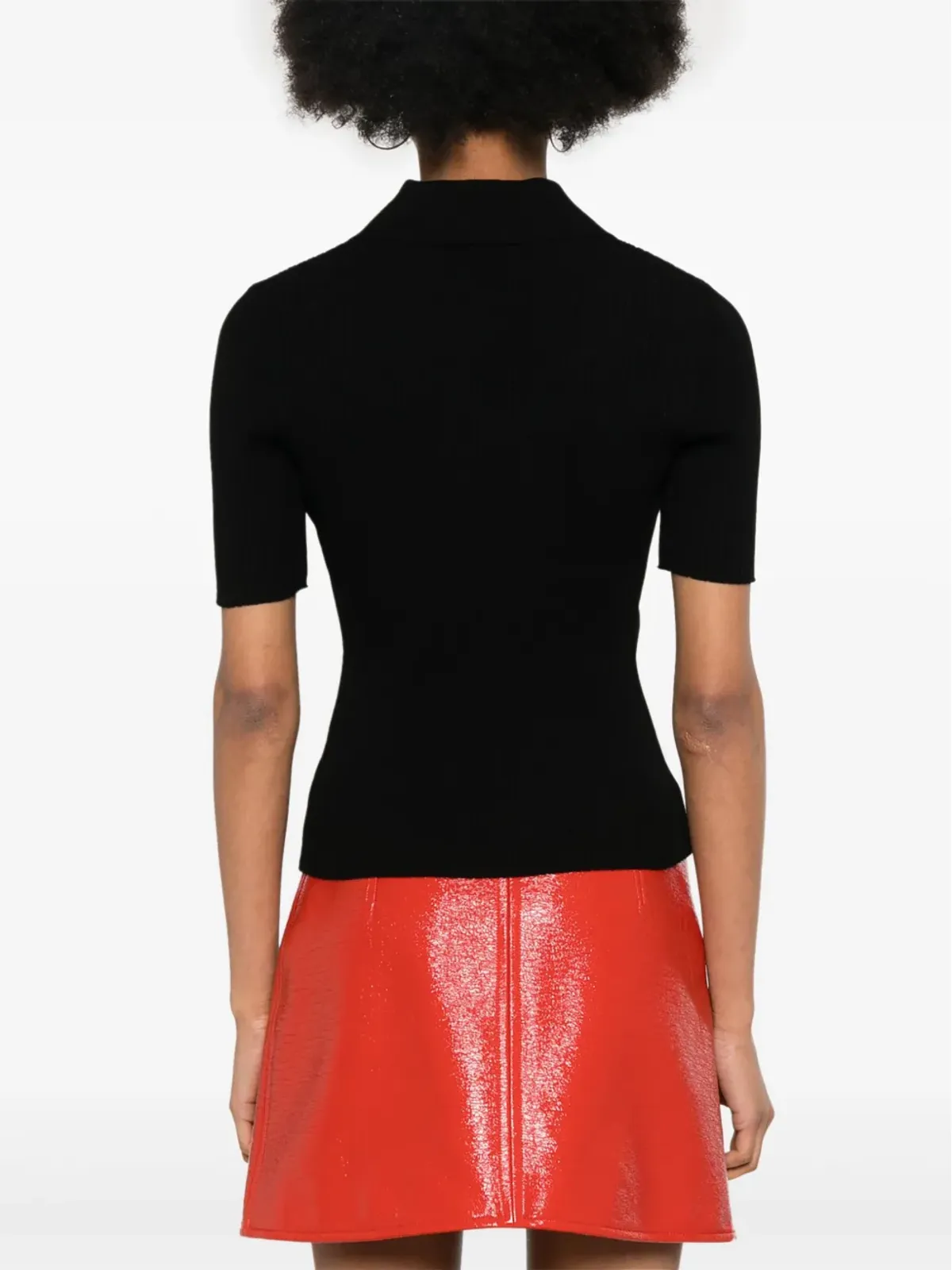 Courrèges アイコニック リブニット ポロシャツ - 画像4