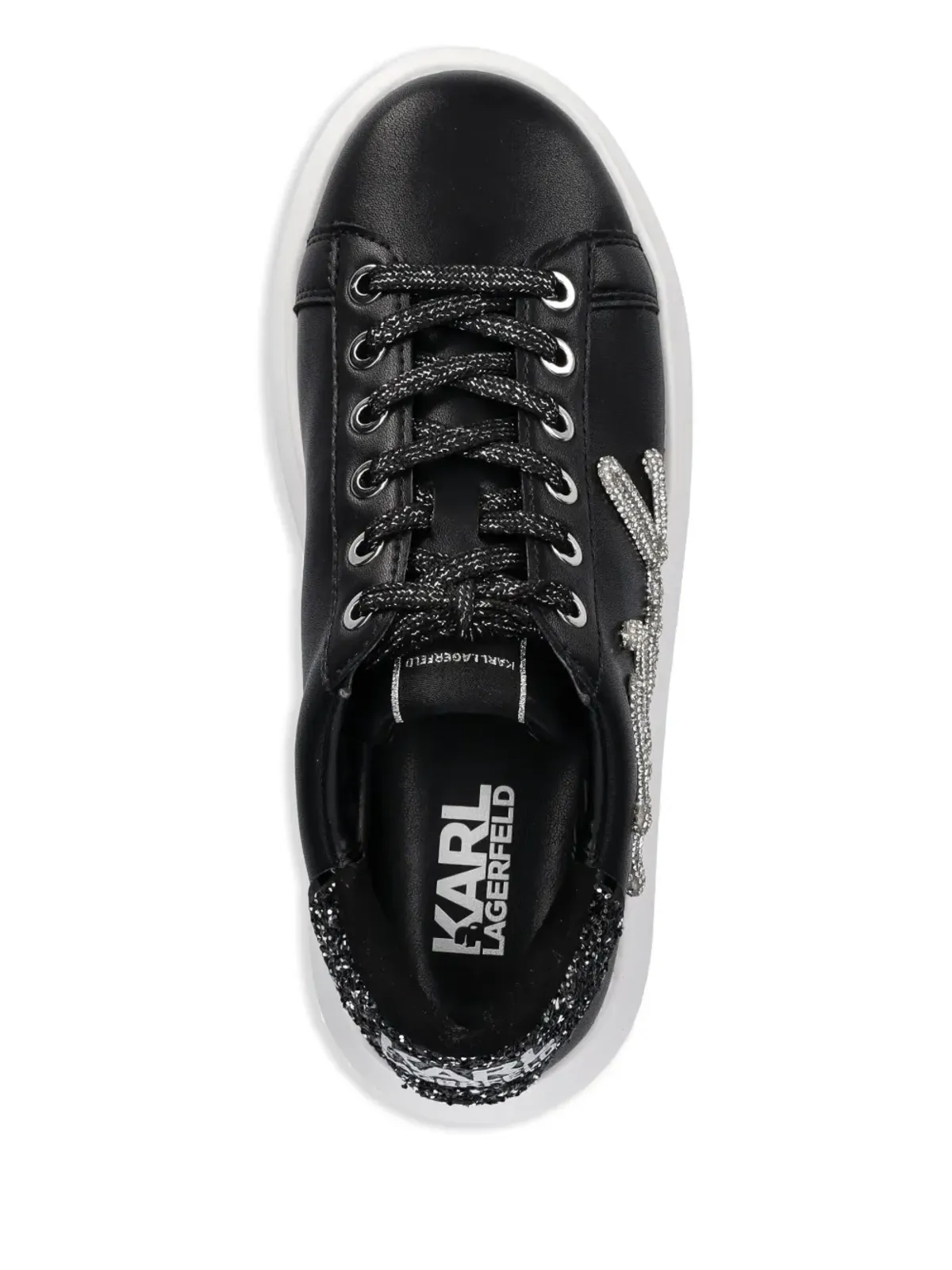 Karl Lagerfeld ロゴ入りスニーカー - ブラック - 画像4