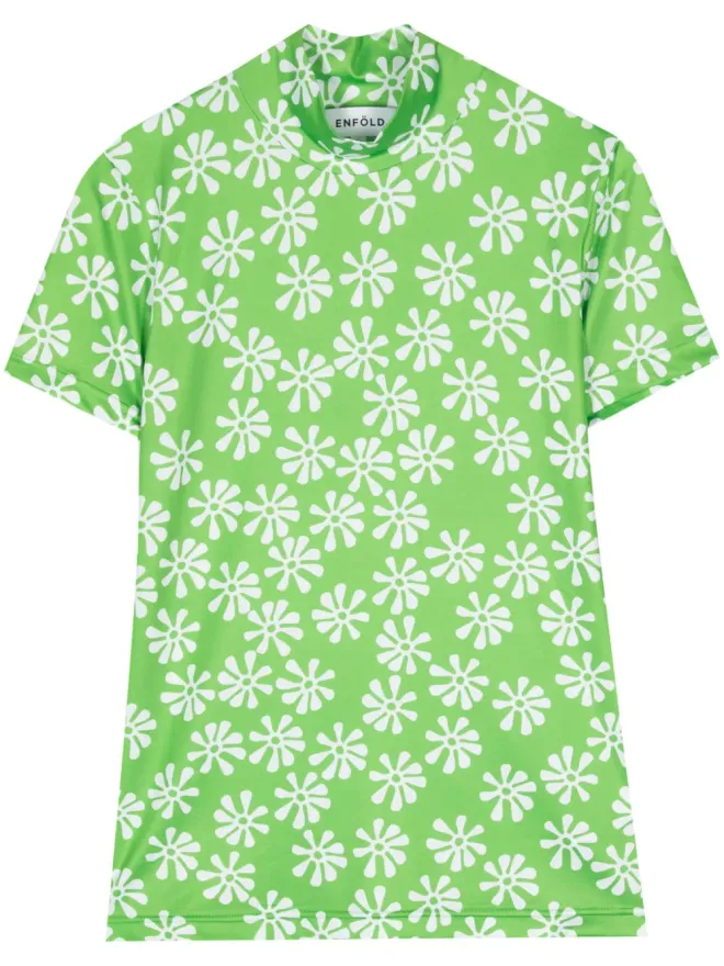 Enföld Enföld 花柄プリントスタンドネック Tシャツの商品画像