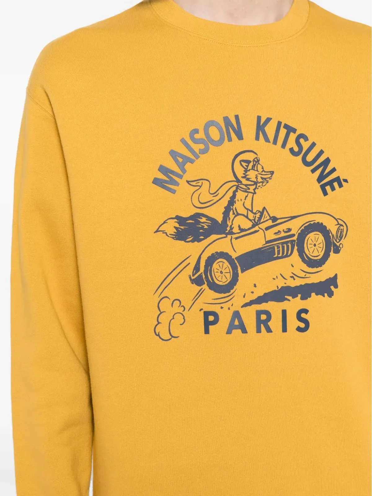 Maison Kitsuné レーシングフォックス コットン スウェットシャツ - イエロー - 画像5