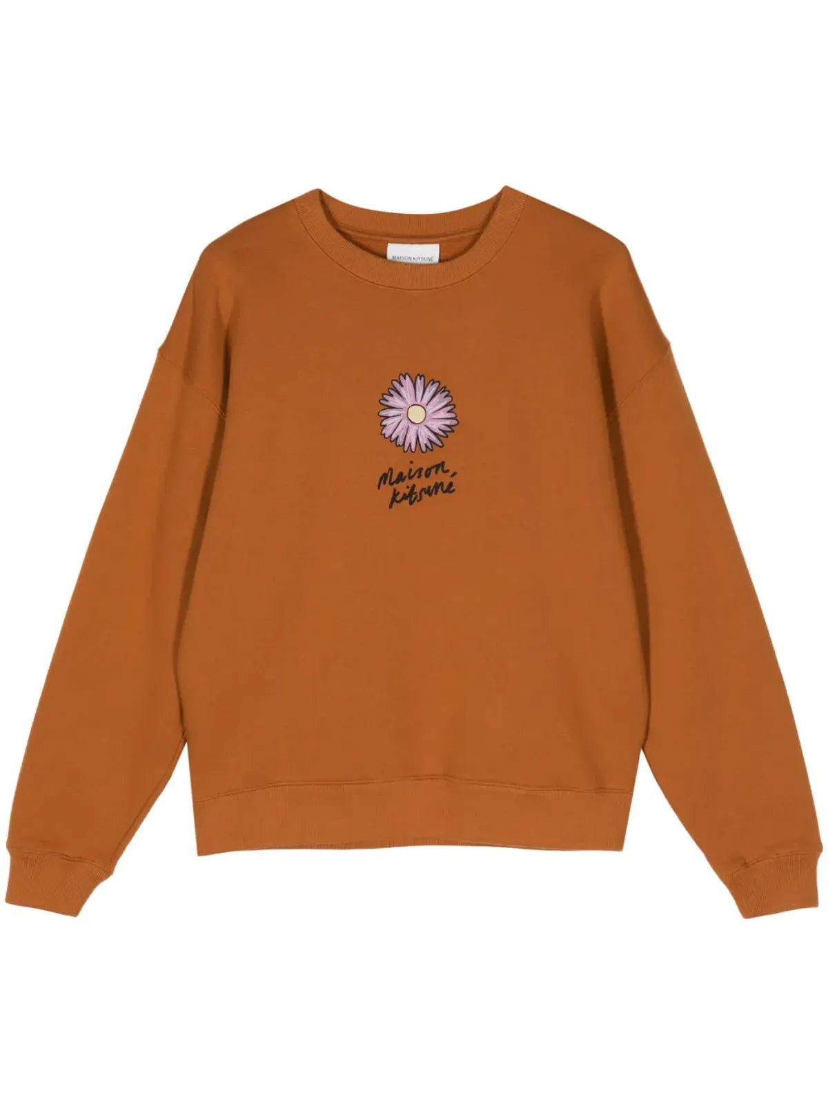 Maison Kitsuné Floating Flower コットン スウェットシャツ - ブラウン - 画像1