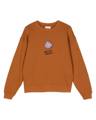 Maison Kitsuné Floating Flower コットン スウェットシャツ - ブラウン - サムネイル1