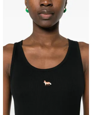Maison Kitsuné キツネモチーフリブ編みミディドレス - ブラック - サムネイル5