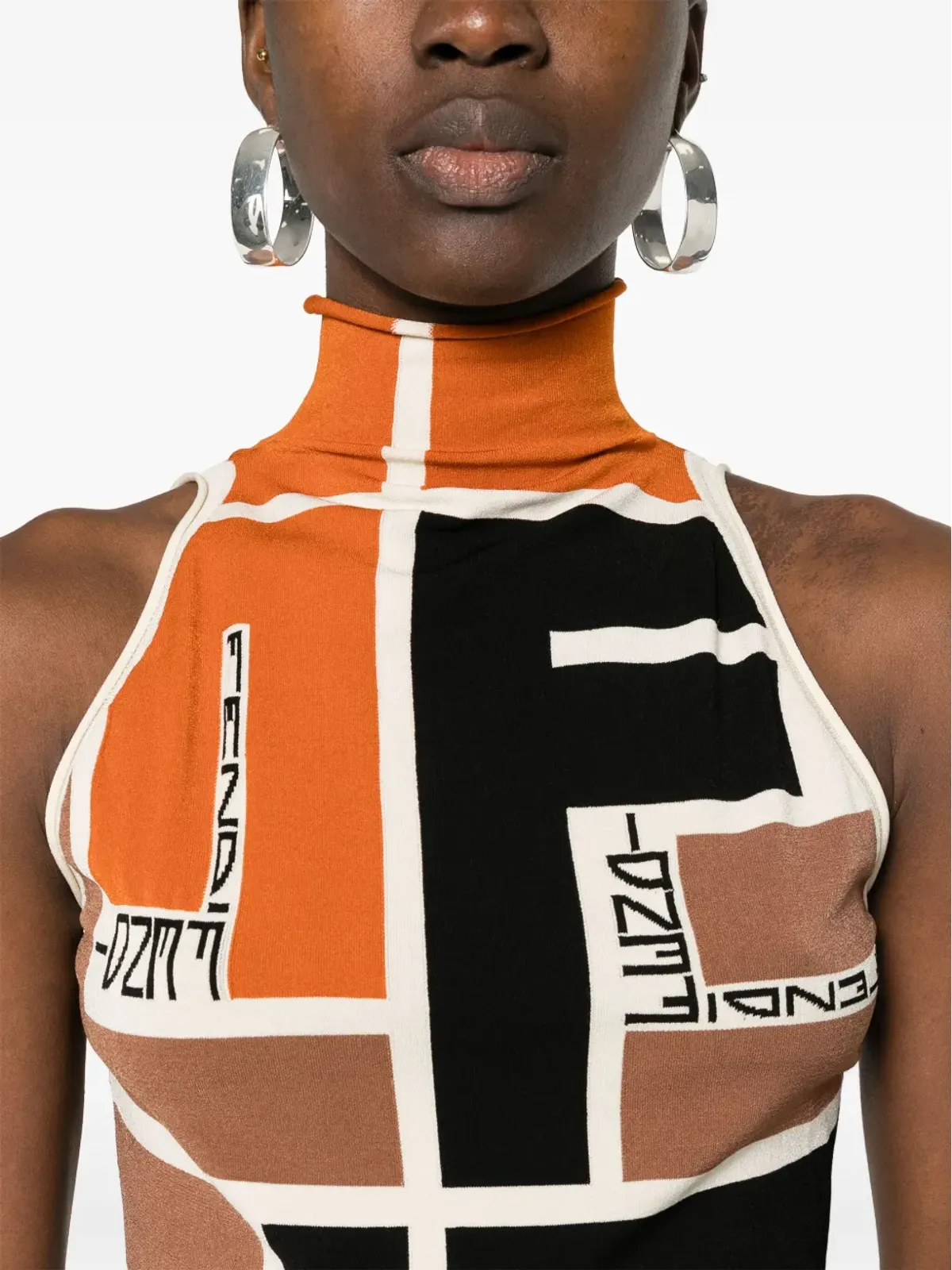 FENDI FFパズル柄ニットトップ - 画像5