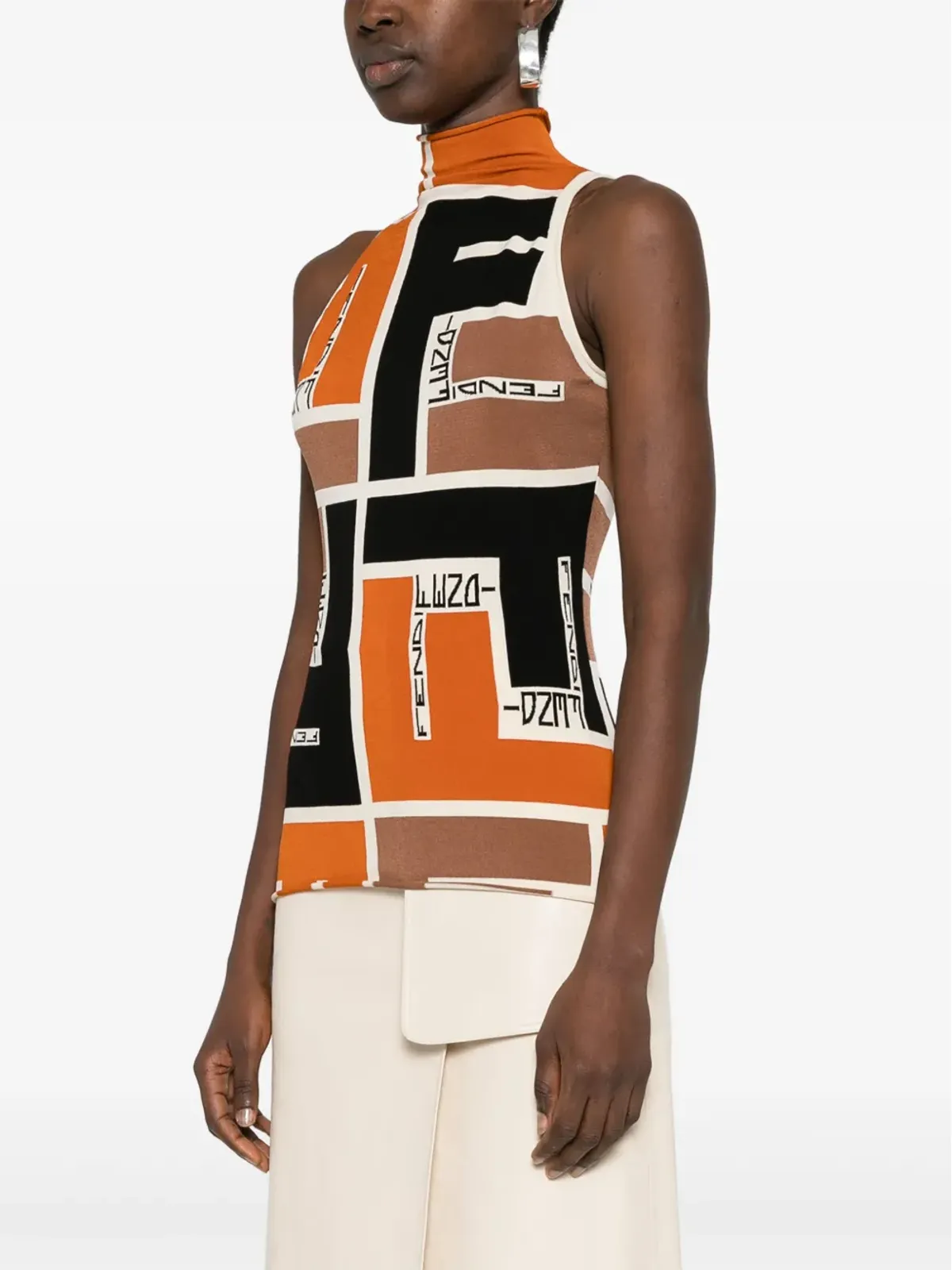 FENDI FFパズル柄ニットトップ - 画像3