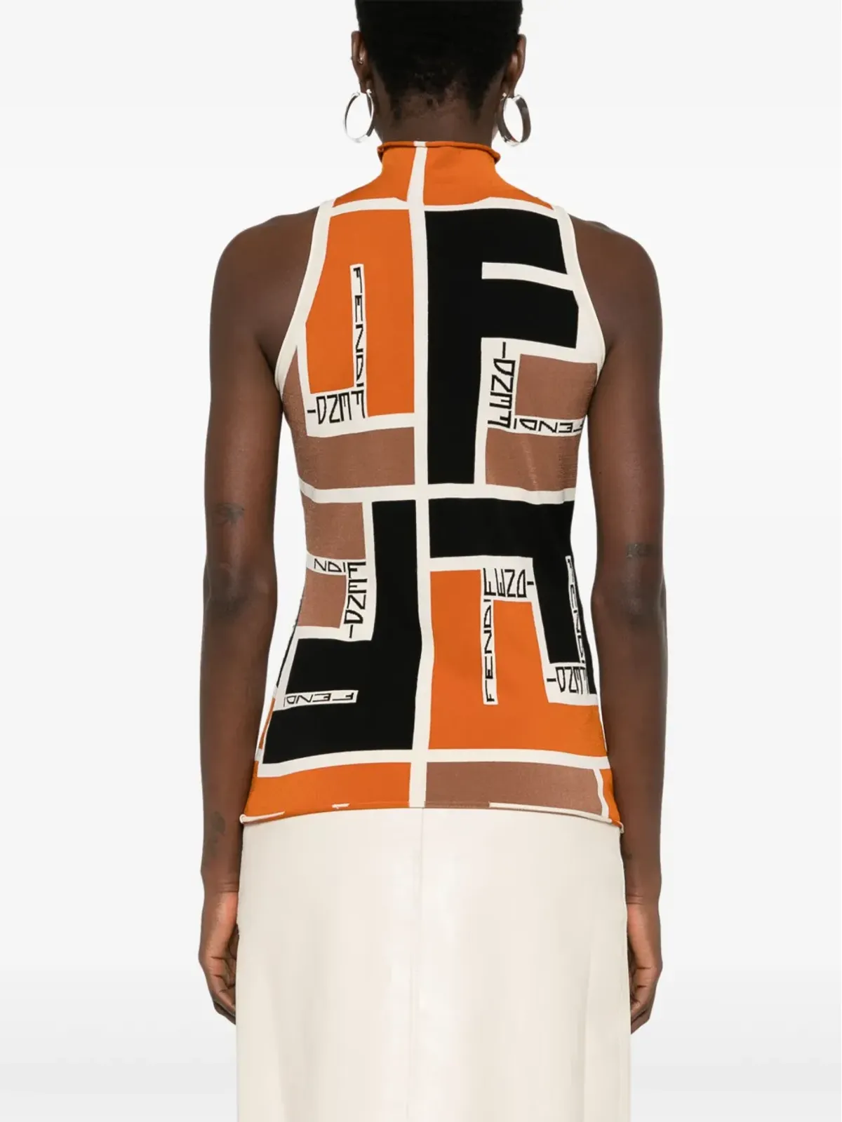 FENDI FFパズル柄ニットトップ - 画像4