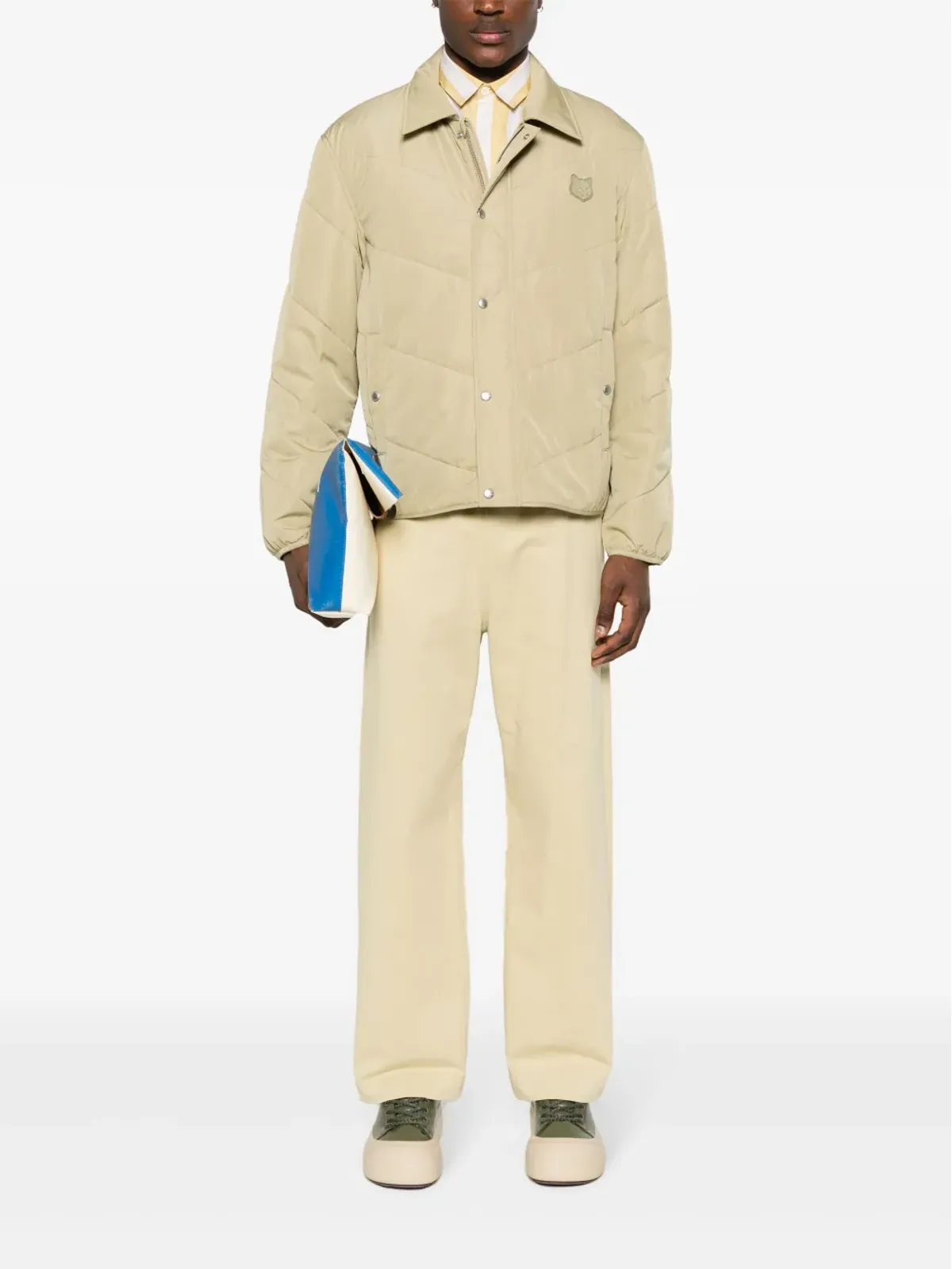 Maison Kitsuné ボールド フォックスヘッド キルテッドジャケット - ニュートラルカラー - 画像2