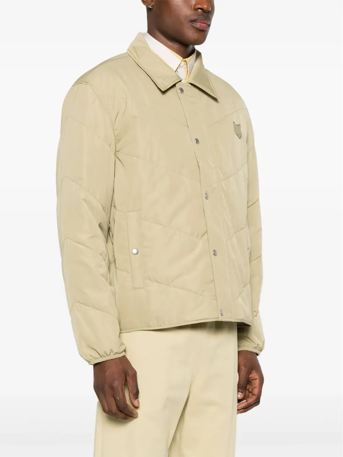 Maison Kitsuné ボールド フォックスヘッド キルテッドジャケット - ニュートラルカラー - 画像3