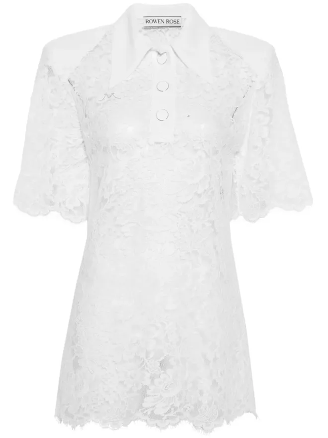 Rowen Rose Rowen Rose レースカラー ポロシャツの商品画像