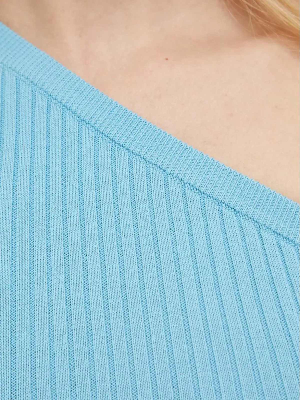 IVY OAK one-shoulder ribbed top - Blue - 画像5