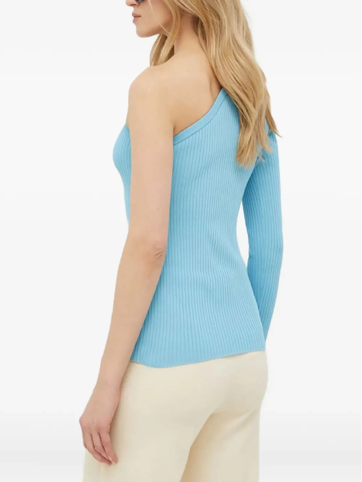 IVY OAK one-shoulder ribbed top - Blue - 画像3