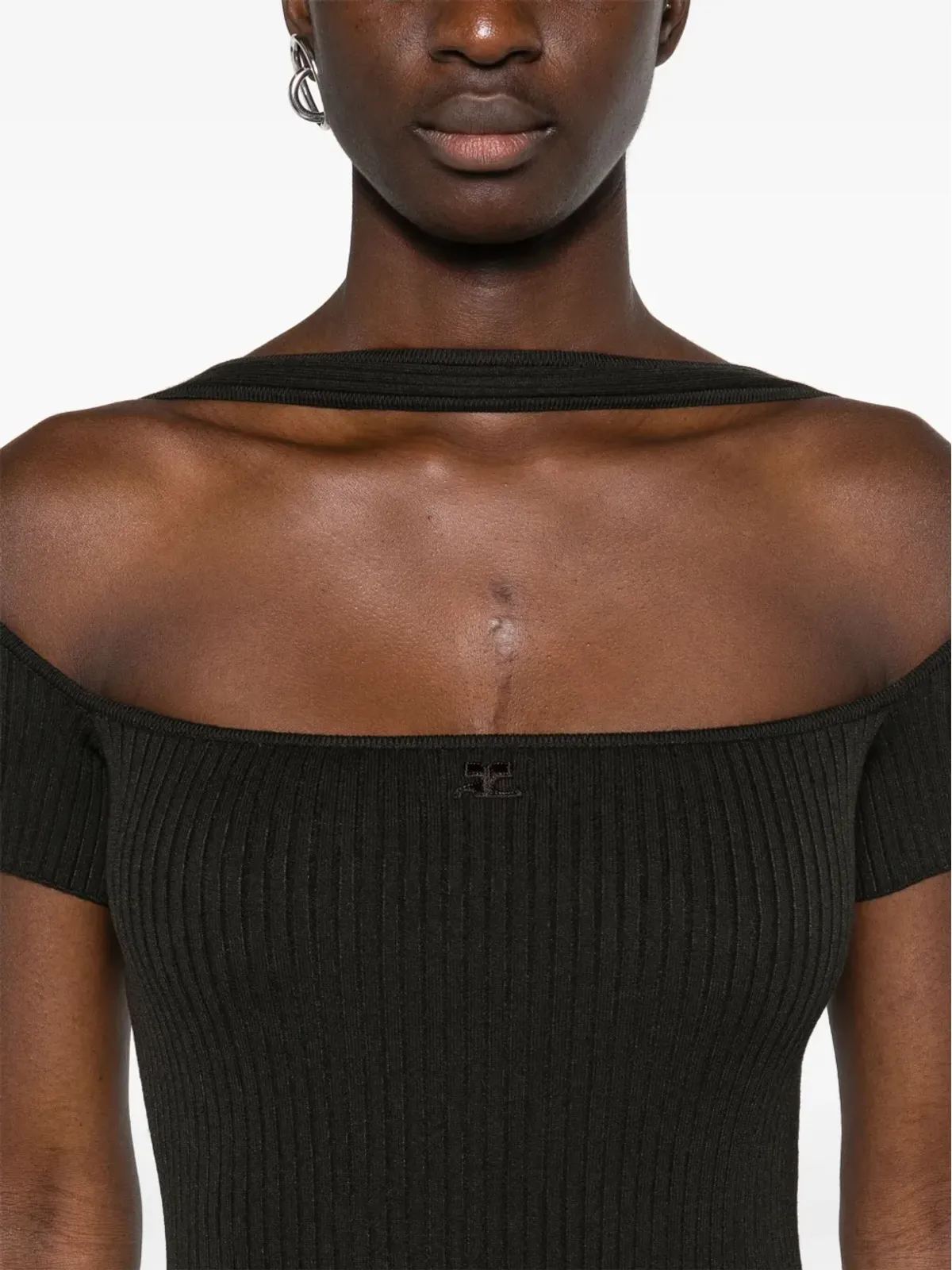 Courrèges ハイパーボーレ リブ編みミニドレス - 画像5