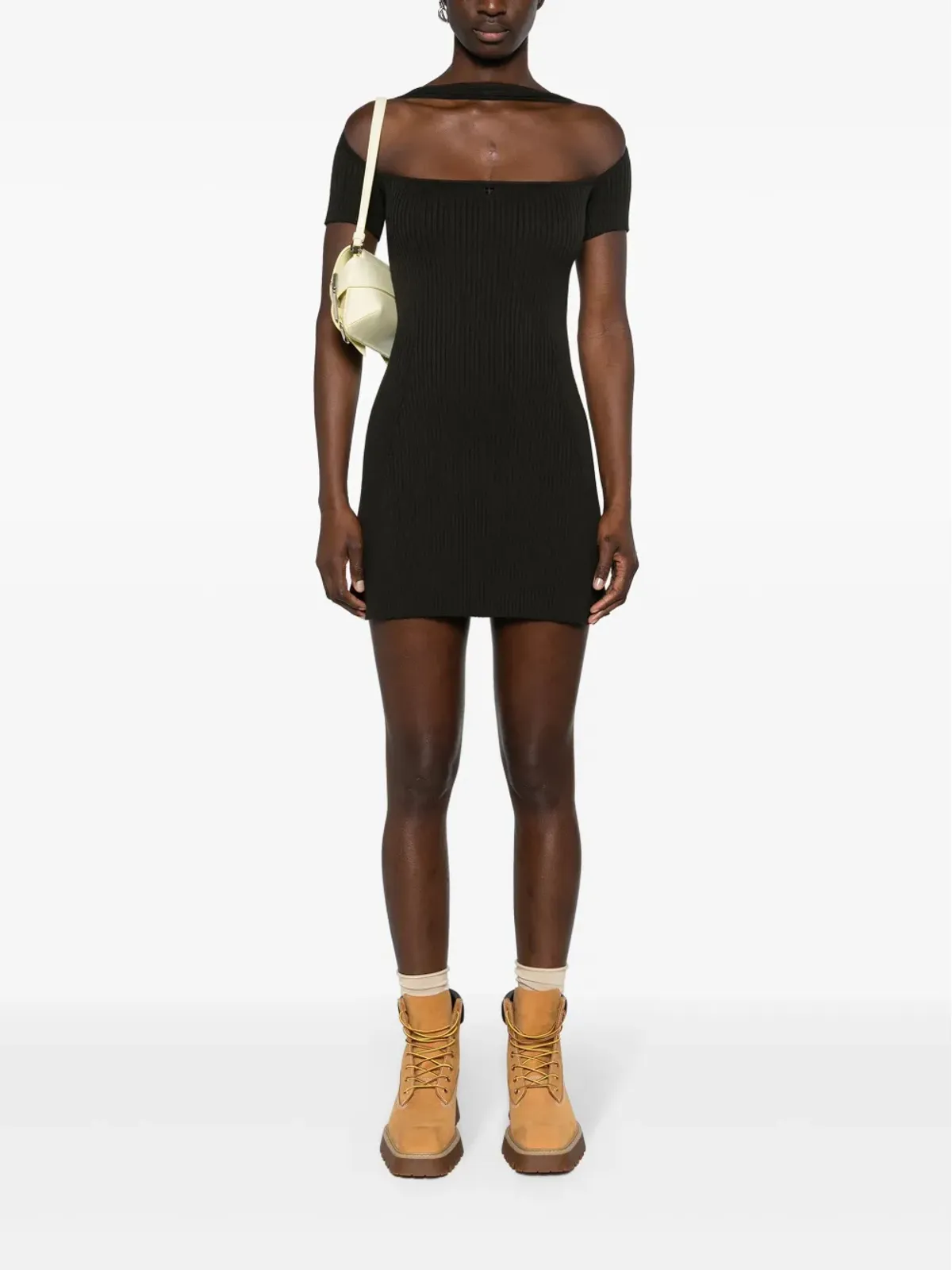 Courrèges ハイパーボーレ リブ編みミニドレス - 画像2