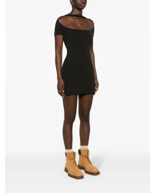 Courrèges ハイパーボーレ リブ編みミニドレス - サムネイル3