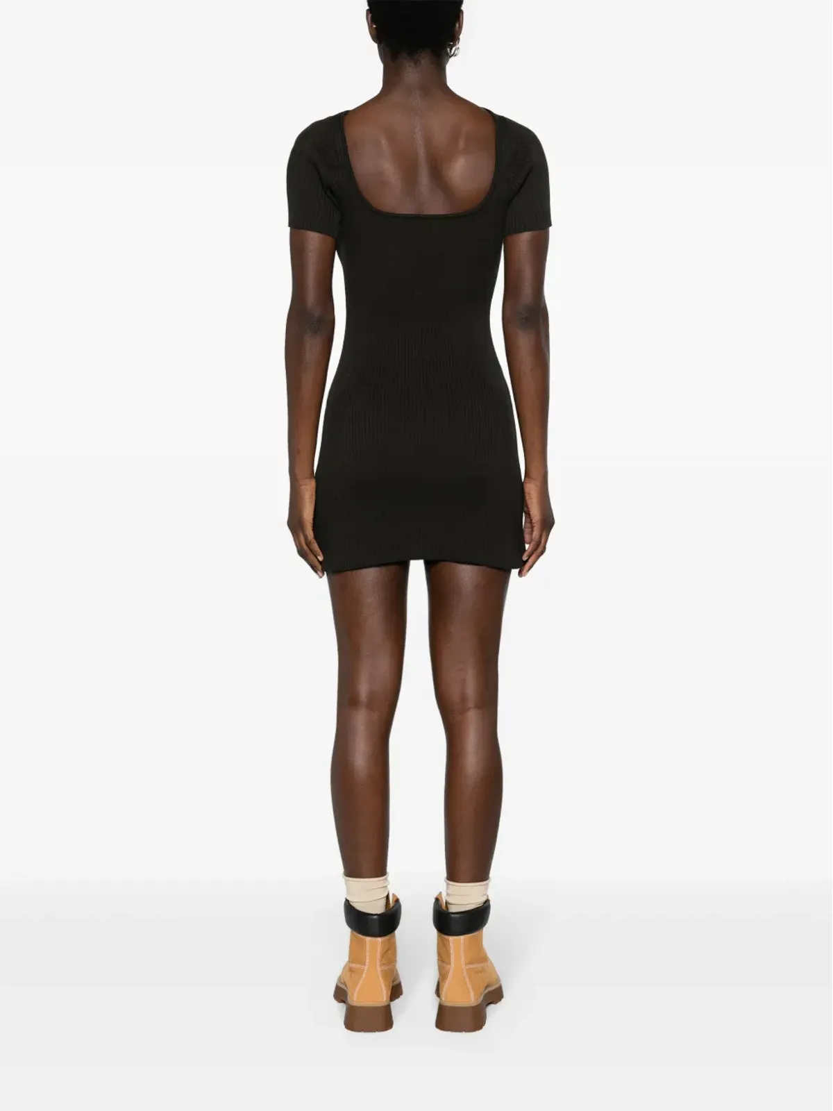 Courrèges ハイパーボーレ リブ編みミニドレス - 画像4