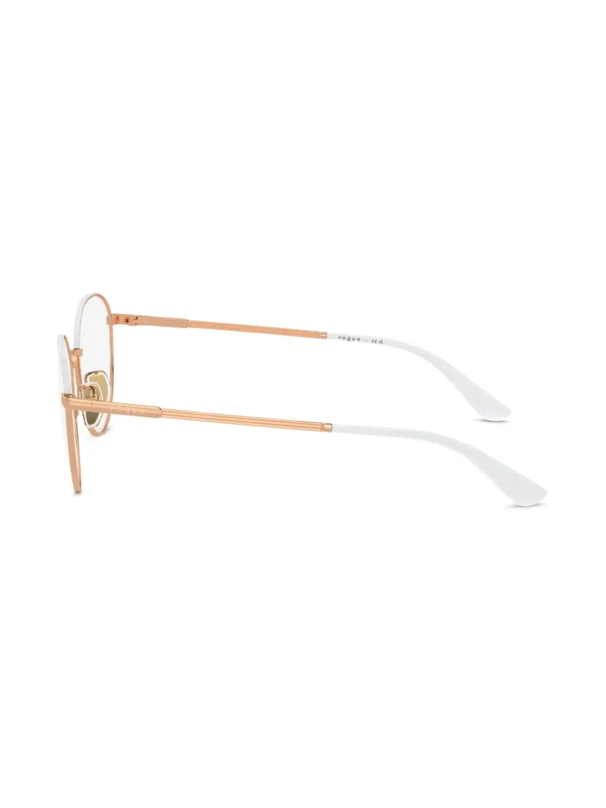 Vogue Eyewear ロゴ刻印入り ラウンドフレーム眼鏡 - 画像3
