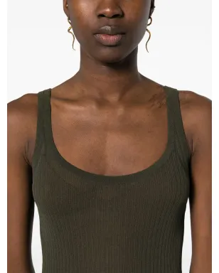 Max Mara Bastia リブ編みシルクトップ - グリーン - サムネイル5