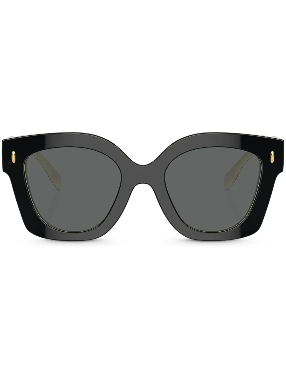 Tory Burch Miller プッシュド スクエア型 サングラス - ブラック - 画像1