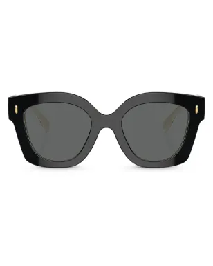 Tory Burch Miller プッシュド スクエア型 サングラス - ブラック - サムネイル1