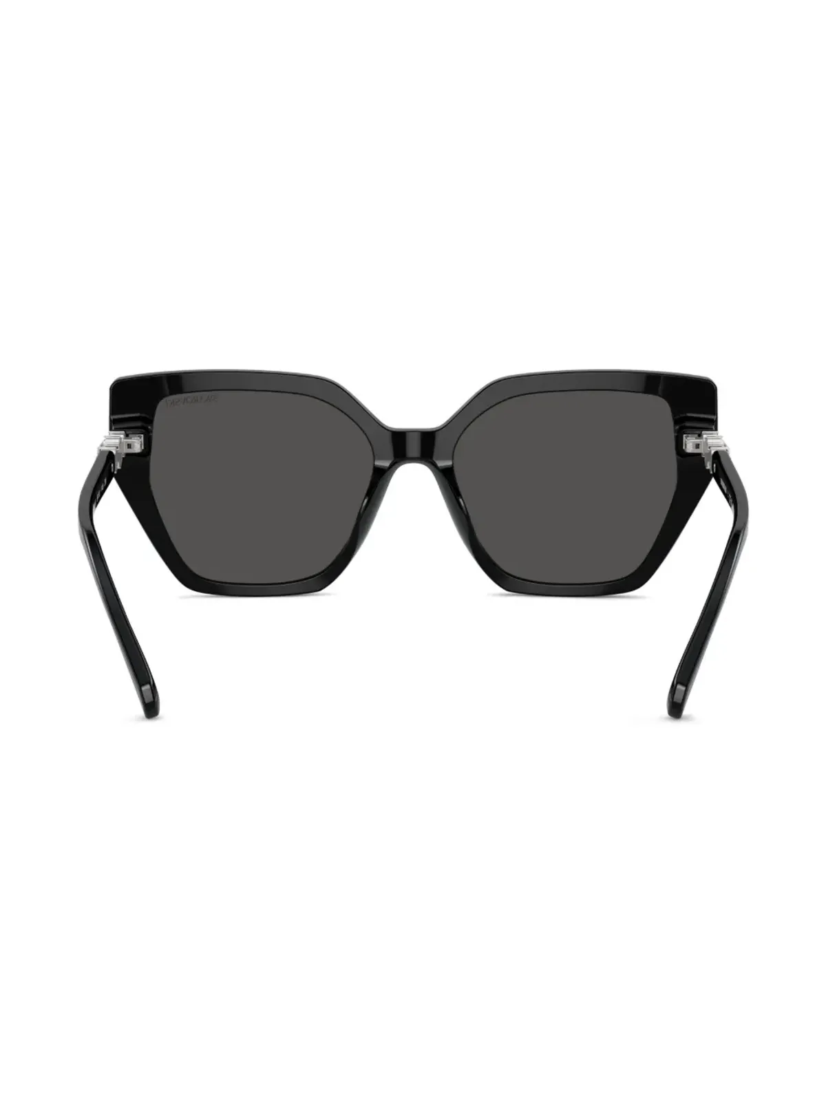 Swarovski Eyewear クリスタル装飾 ジオメトリックフレーム サングラス ブラック - 画像4