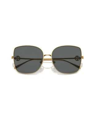 Tory Burch ロゴプレート オーバーサイズフレーム サングラス - ゴールド - サムネイル5