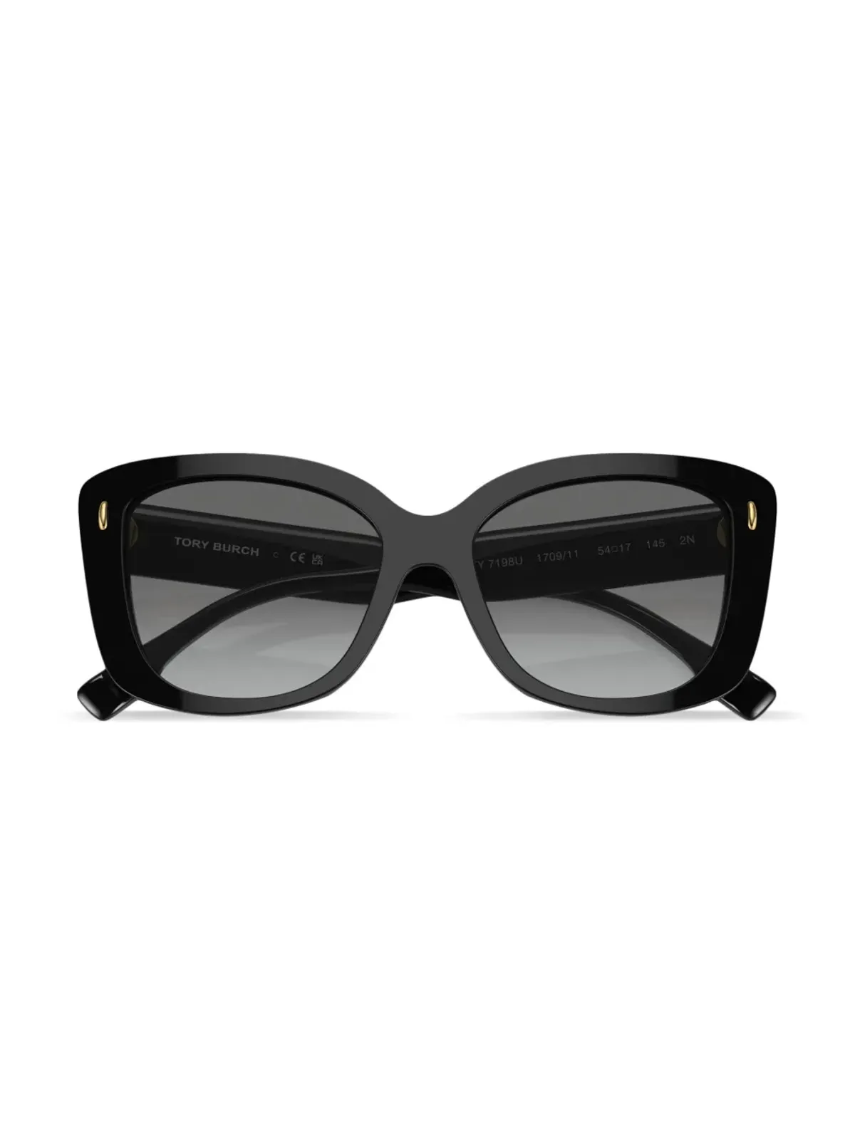 Tory Burch ミラー オーバーサイズ キャットアイ サングラス - ブラック - 画像5