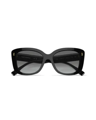 Tory Burch ミラー オーバーサイズ キャットアイ サングラス - ブラック - サムネイル5