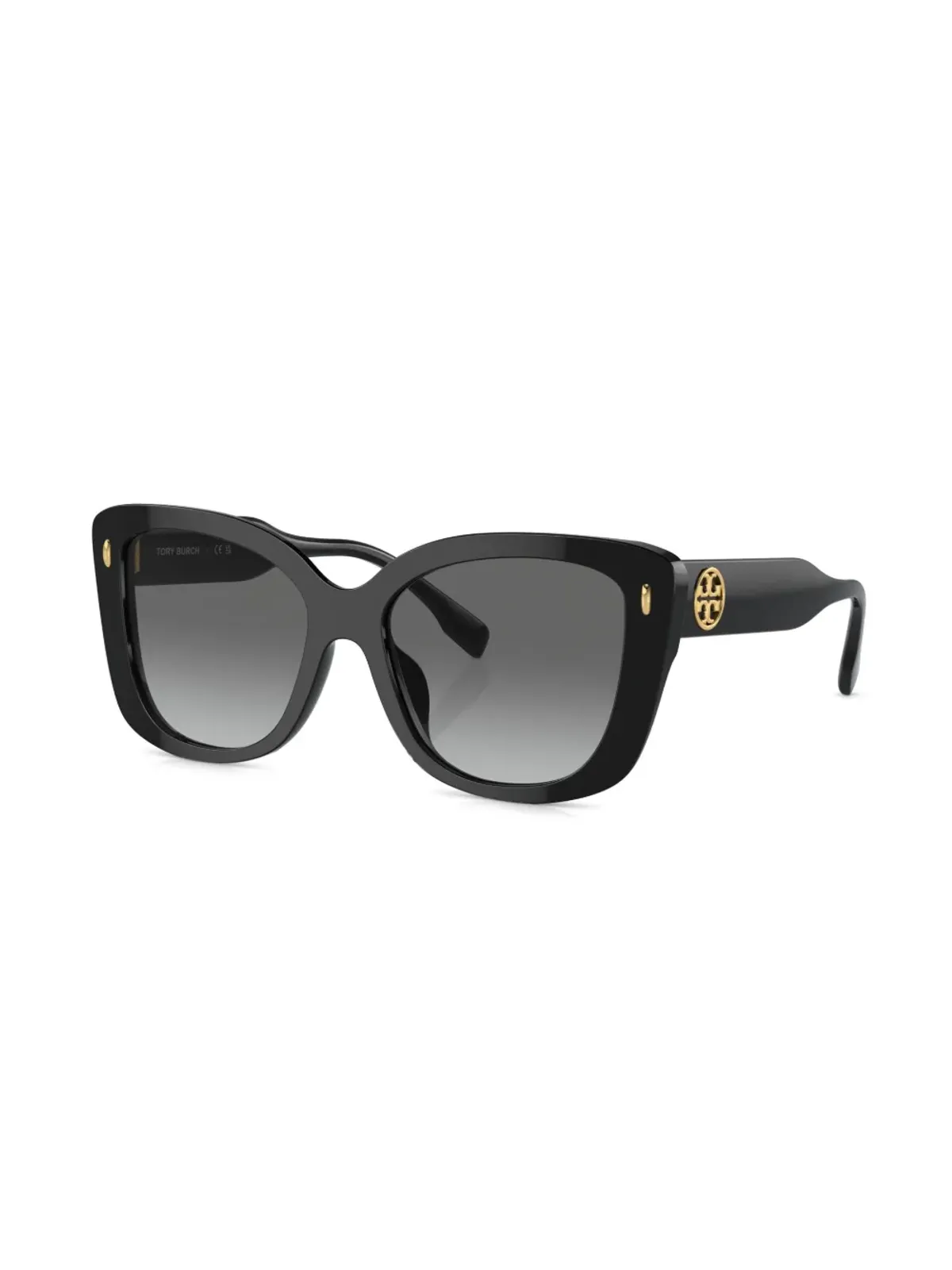 Tory Burch ミラー オーバーサイズ キャットアイ サングラス - ブラック - 画像2
