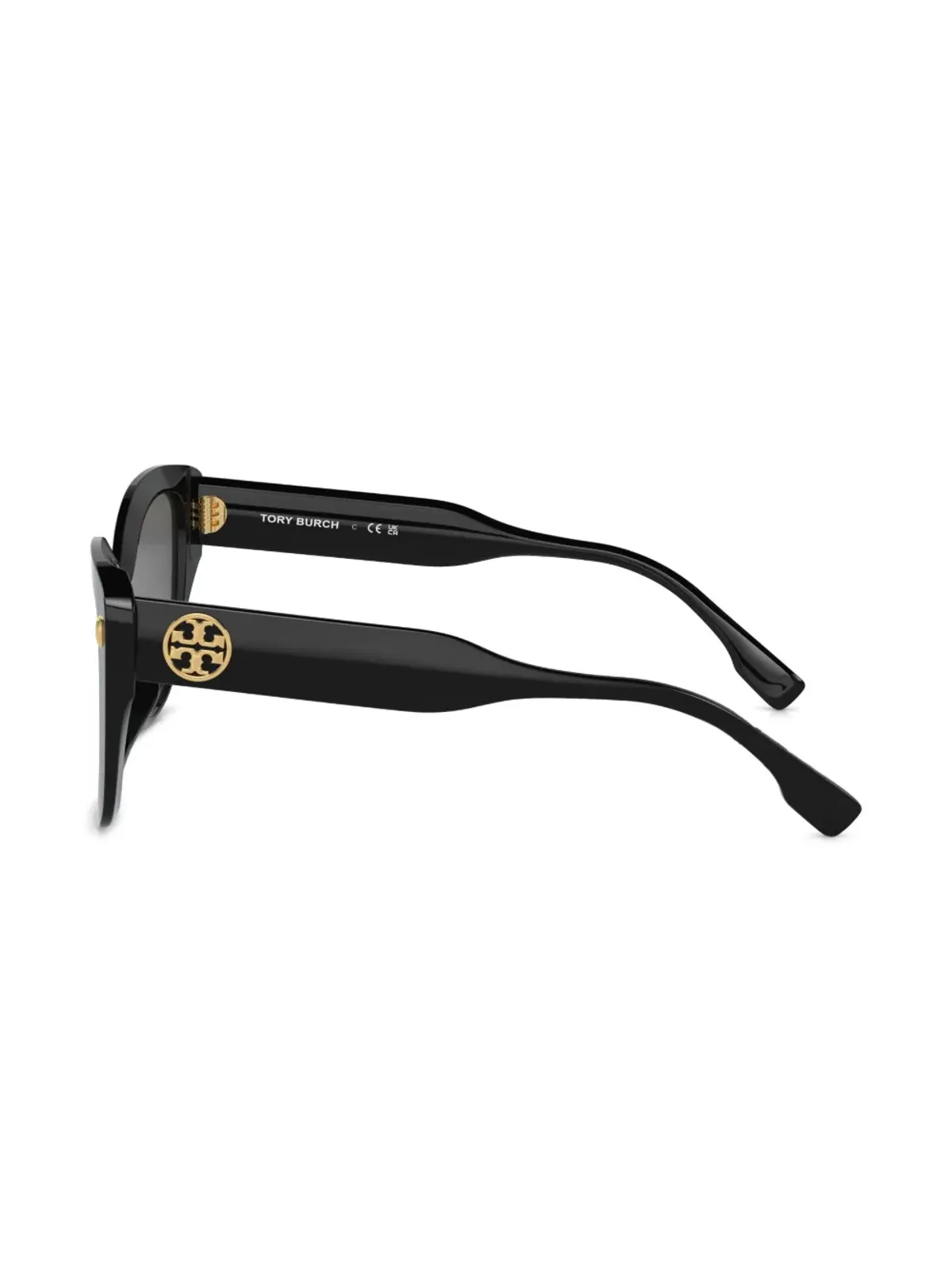 Tory Burch ミラー オーバーサイズ キャットアイ サングラス - ブラック - 画像3
