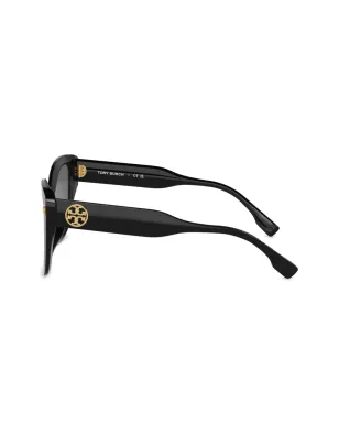 Tory Burch ミラー オーバーサイズ キャットアイ サングラス - ブラック - サムネイル3